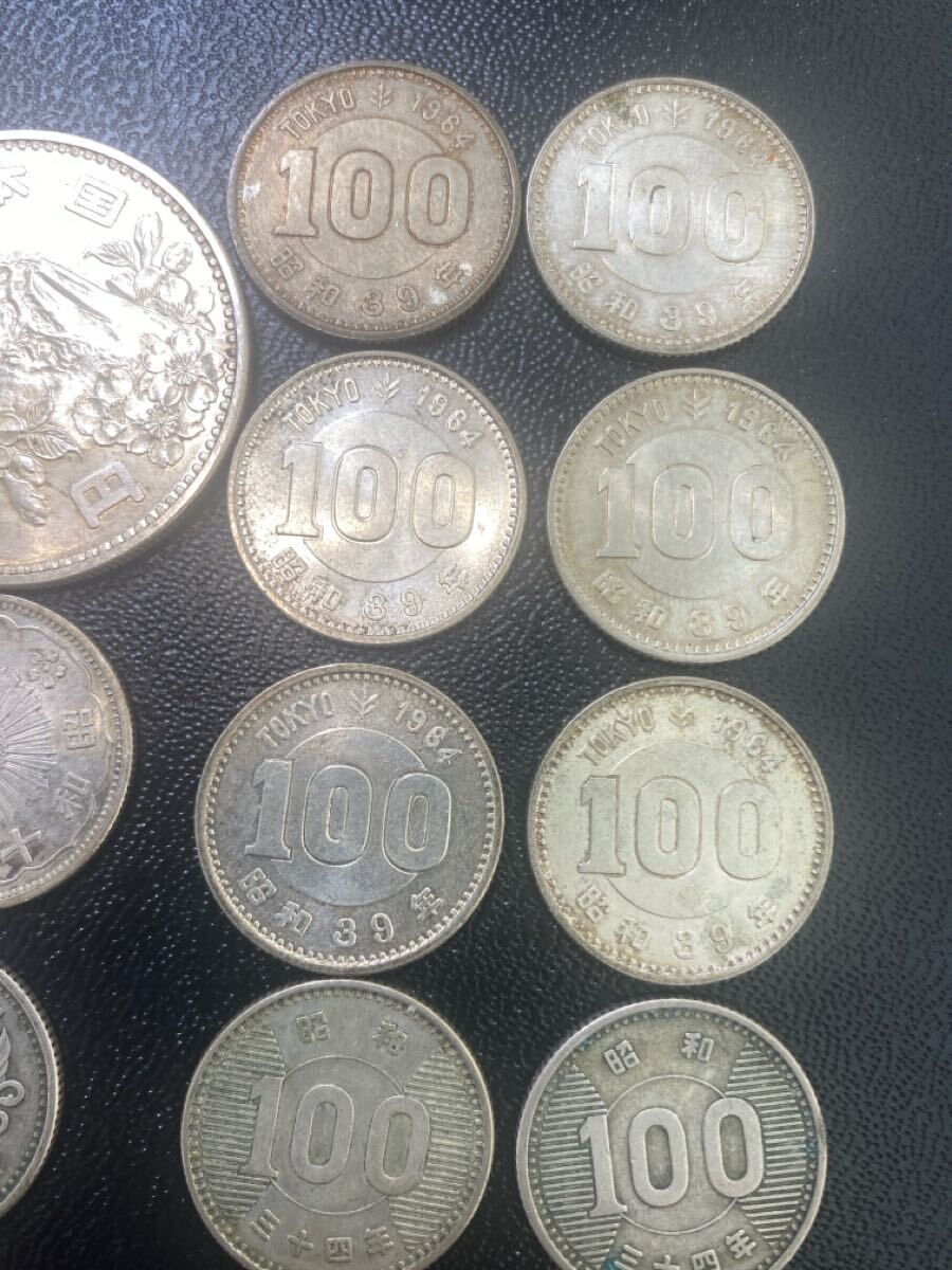 昭和39年オリンピック 1000円 銀貨 鳳凰 稲 100円 旭日十銭 昭和39年オリンピック 1000円 銀貨 鳳凰 稲 100円 旭日十銭