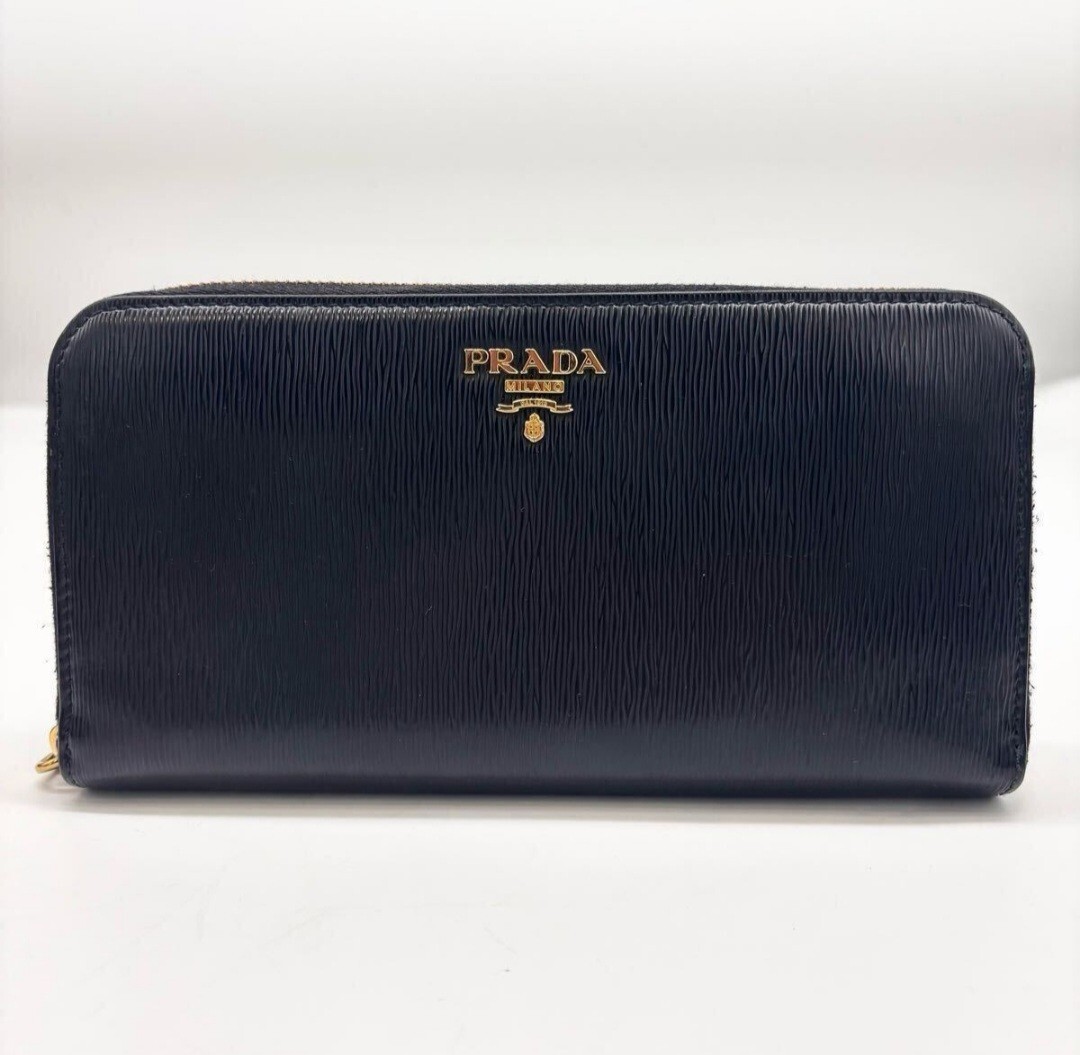 未使用級◇PRADA 長財布 ロングウォレット ゴールドロゴ 金ロゴ 未使用級◇PRADA 長財布 ロングウォレット ゴールドロゴ 金ロゴ
