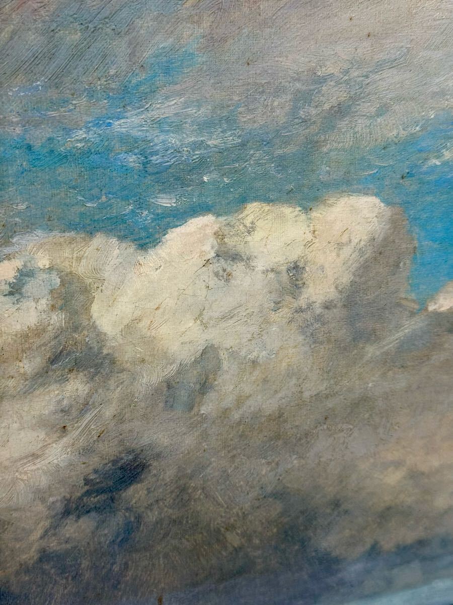 V.de Fleury/James Vivien de Fleury】【Westgate Bay】油彩画 V.de Fleury/James Vivien de Fleury】【Westgate Bay】油彩画