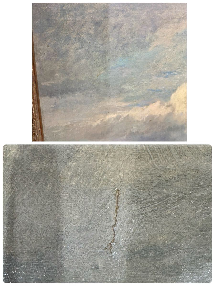 V.de Fleury/James Vivien de Fleury】【Westgate Bay】油彩画 V.de Fleury/James Vivien de Fleury】【Westgate Bay】油彩画