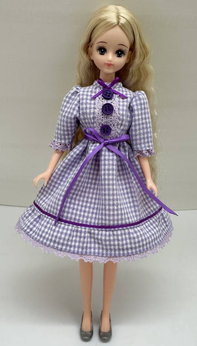 リカちゃんキャッスル　27センチドール　ハンドメイド洋服　ラベンダー色No.②
