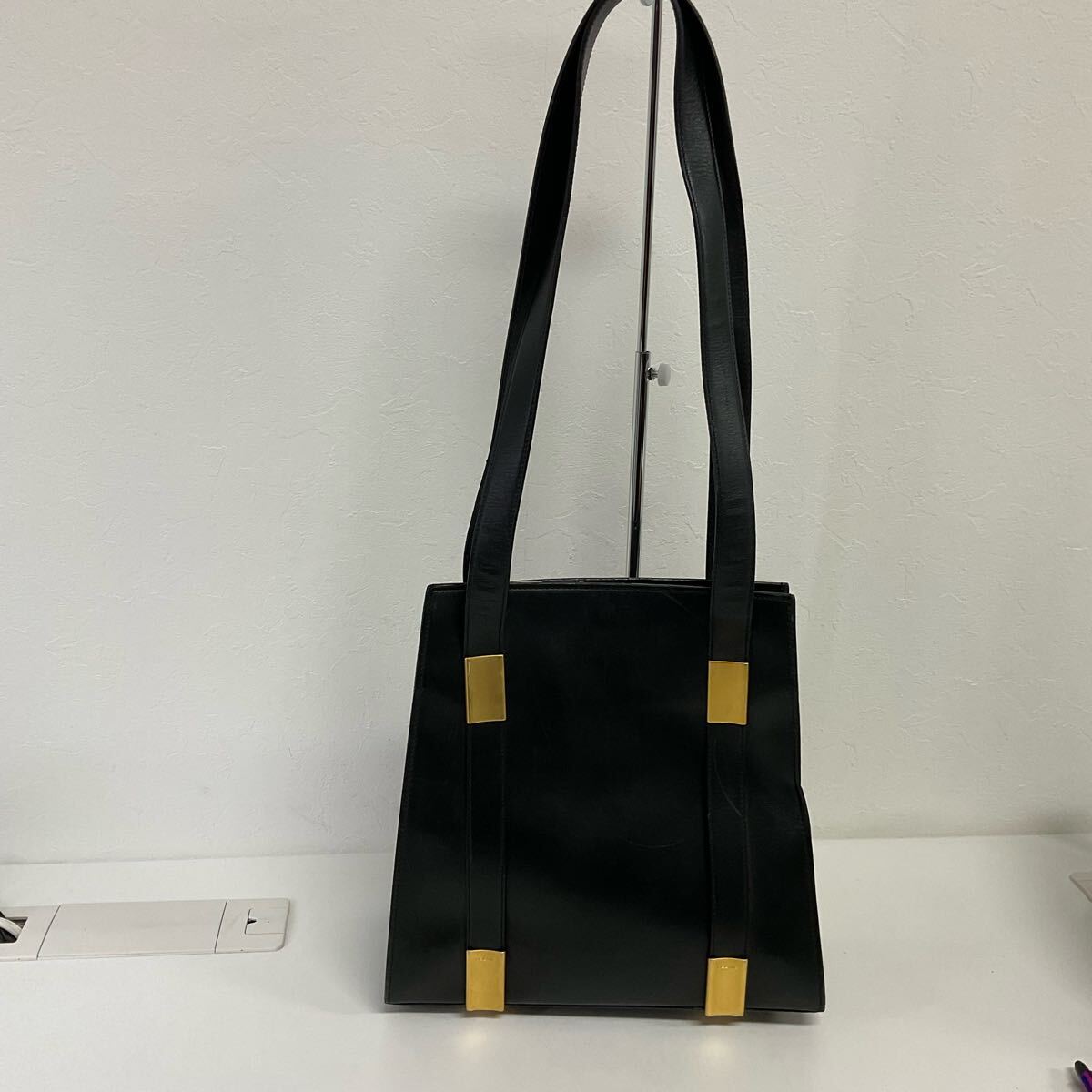 SD037-60◇ CELINE セリーヌ M014 ブラック レザー ヴィンテージ SD037-60◇ CELINE セリーヌ M014 ブラック レザー ヴィンテージ