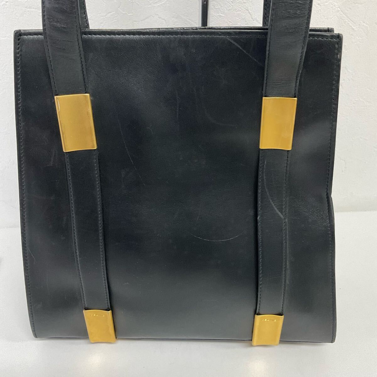 SD037-60◇ CELINE セリーヌ M014 ブラック レザー ヴィンテージ SD037-60◇ CELINE セリーヌ M014 ブラック レザー ヴィンテージ