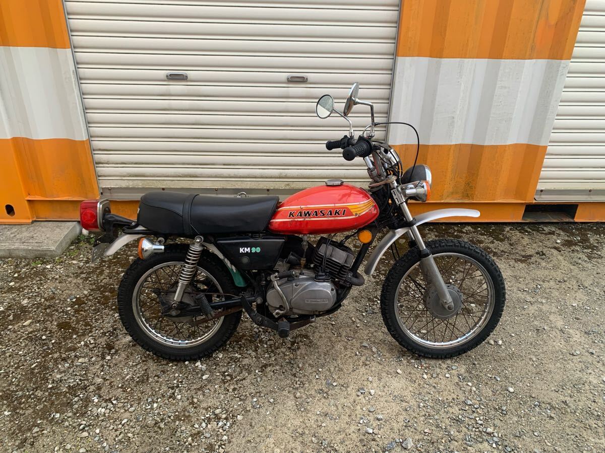 KM90 カワサキ 2スト 90cc 希少 KAWASAKI バイク 旧車絶版車 KM90 カワサキ 2スト 90cc 希少 KAWASAKI バイク 旧車絶版車