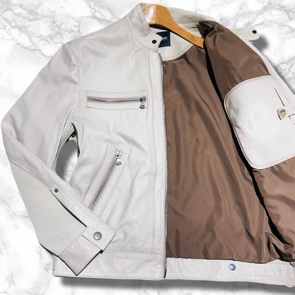 極上ナッパレザー!!!国宝級!!!【ヒューゴボス HUGO BOSS】レザー 極上ナッパレザー!!!国宝級!!!【ヒューゴボス HUGO BOSS】レザー