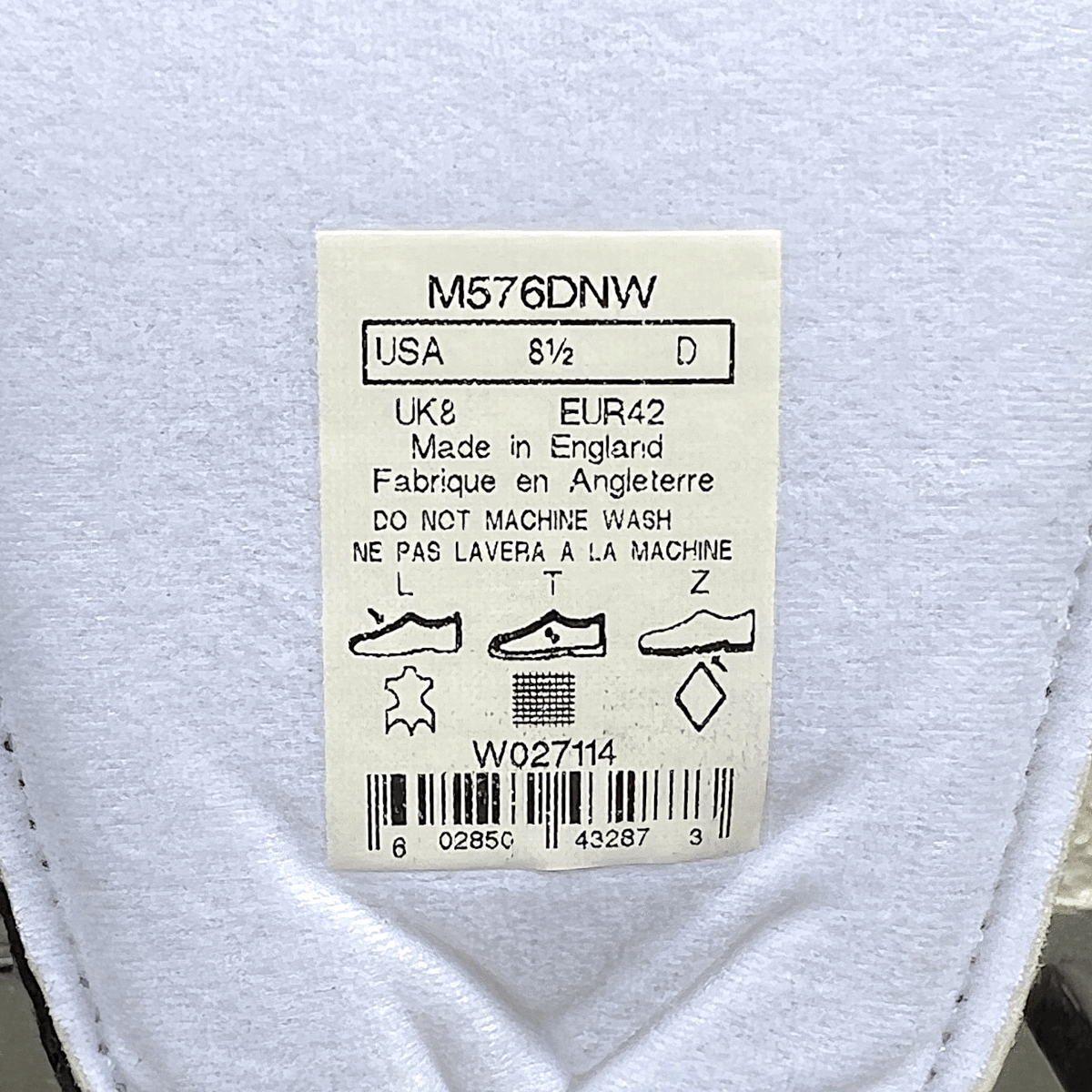  внутренний стандартный товар UK производства New Balance M576DNW темно-синий × белый US8.5D 26.5cm ограничение Англия Британия производства NB замша темно-синий спортивные туфли Made In England
