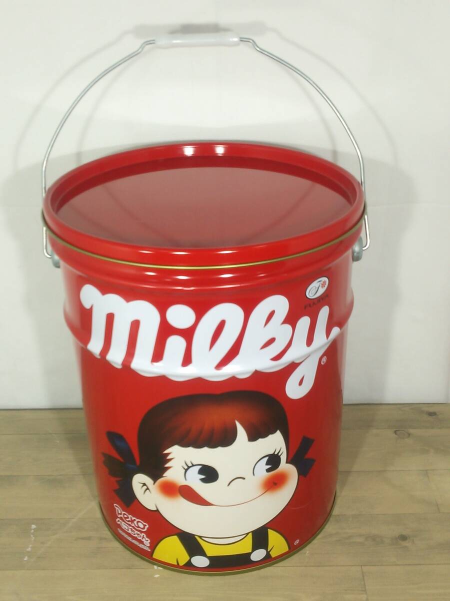 □ 1円 昭和レトロ ペコちゃん 不二家 ブリキ缶 バケツ缶 当時物 □ 1円 昭和レトロ ペコちゃん 不二家 ブリキ缶 バケツ缶 当時物