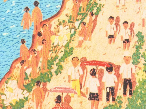 琴》送料無料 山下清 リトグラフ 175/300 WM249◎(石版画 琴》送料無料 山下清 リトグラフ 175/300 WM249◎(石版画