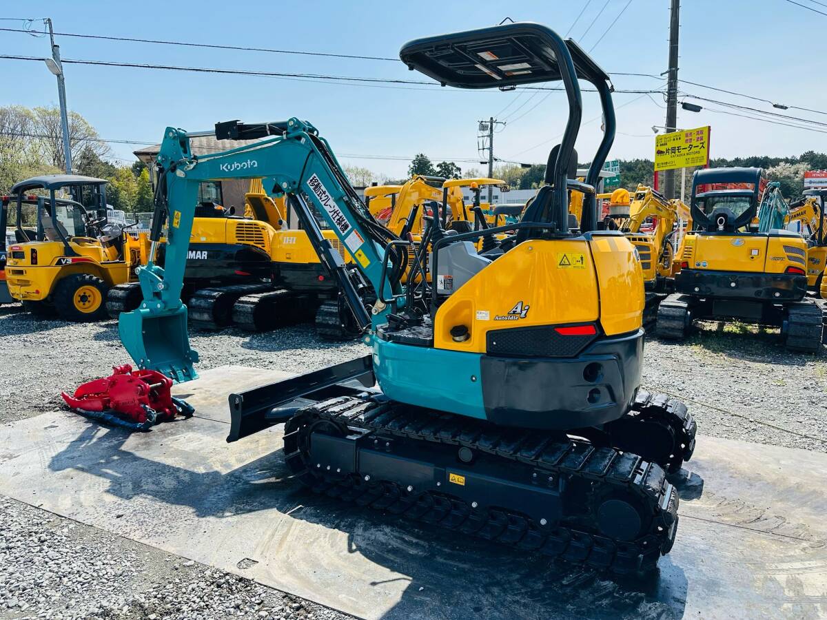  Kubota U-30-6 скоростей *3T Class *4WAY мульти- * кран, гидравлический зажим, брейкер в оба конца трубы имеется * б/у Mini гидравлический экскаватор Mini Yumbo покупка в обмен на старую модель с доплатой OK