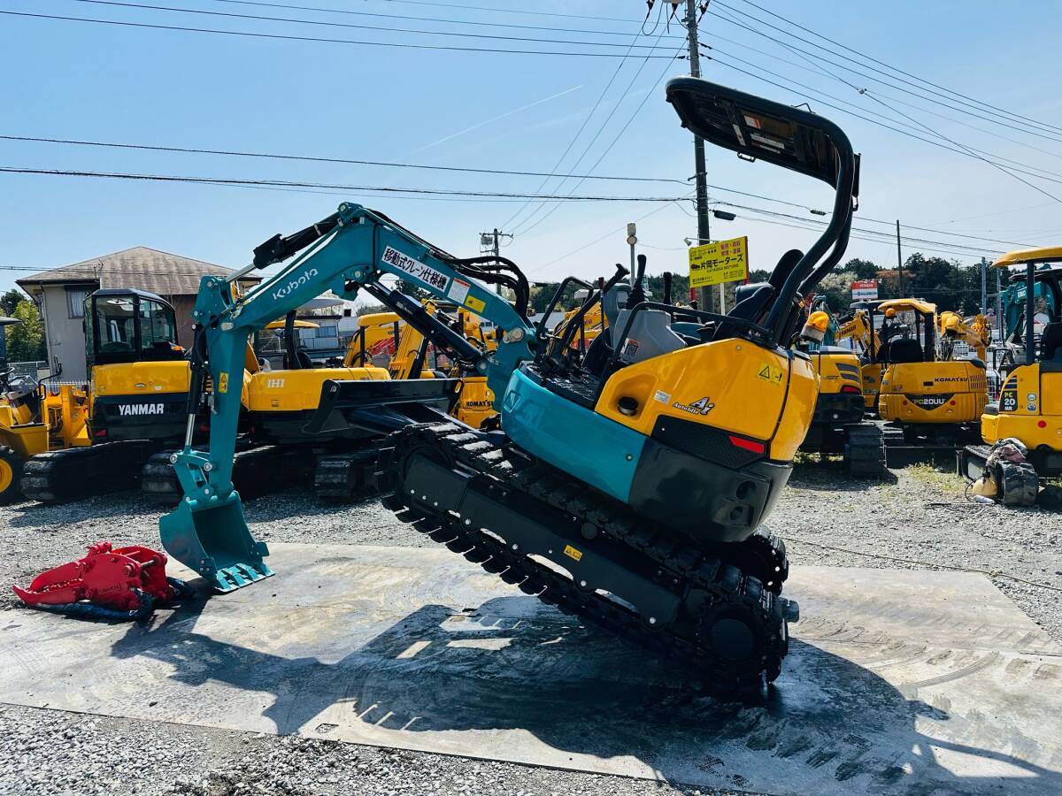  Kubota U-30-6 скоростей *3T Class *4WAY мульти- * кран, гидравлический зажим, брейкер в оба конца трубы имеется * б/у Mini гидравлический экскаватор Mini Yumbo покупка в обмен на старую модель с доплатой OK