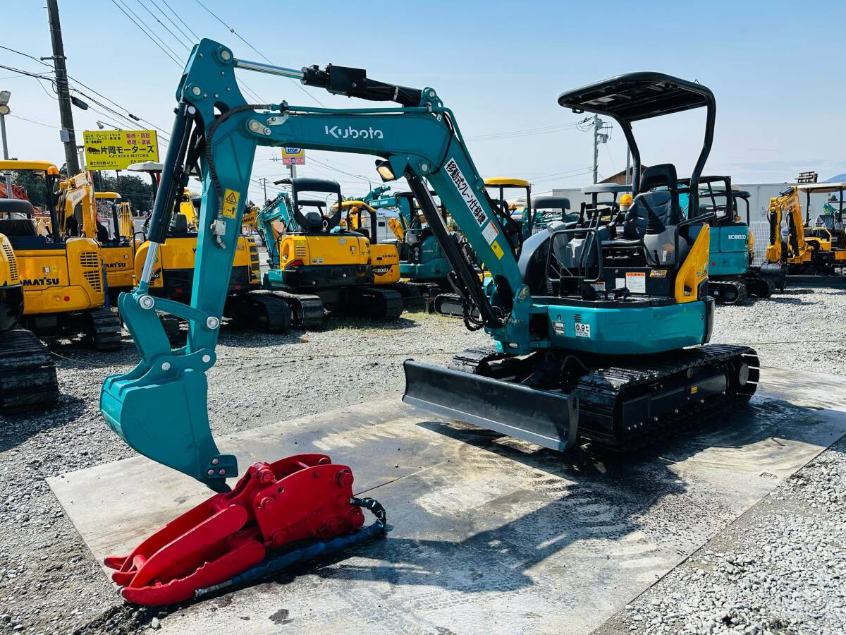  Kubota U-30-6 скоростей *3T Class *4WAY мульти- * кран, гидравлический зажим, брейкер в оба конца трубы имеется * б/у Mini гидравлический экскаватор Mini Yumbo покупка в обмен на старую модель с доплатой OK