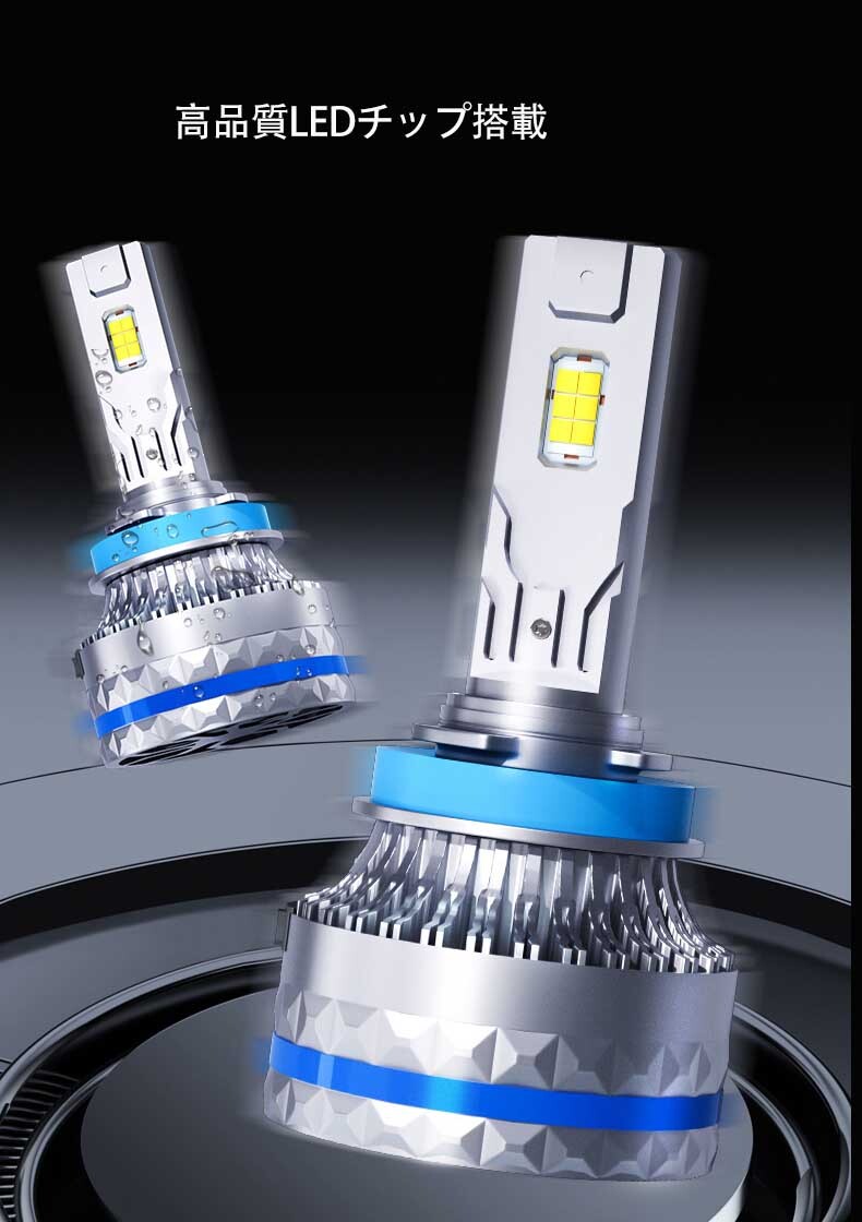 120W H4 Hi/Lo LEDヘッドライト 車検対応 ホワイト 最新型LEDバルブ LEDフォグランプ 車用LEDバルブ 高輝度 24000LM ファン付き_画像6