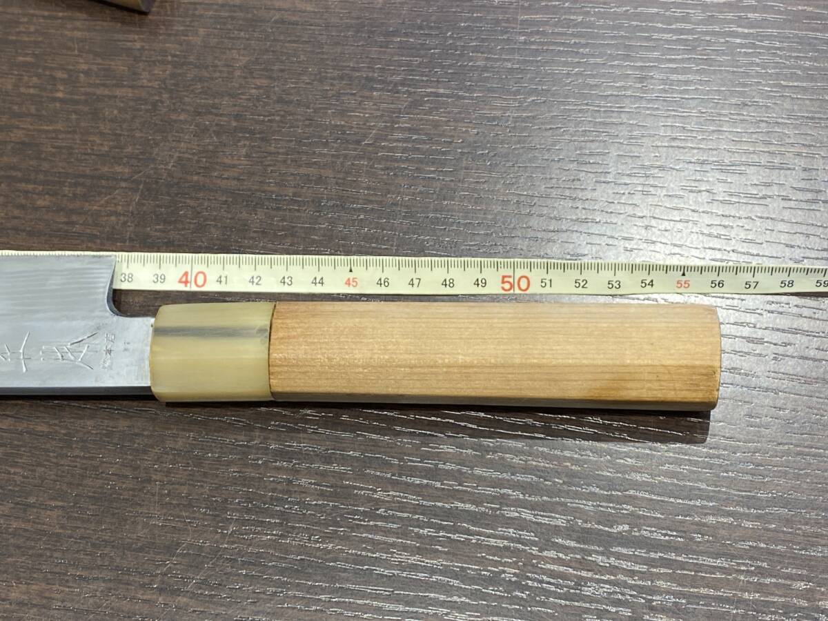 柳刃包丁 正本総本店 柳刃包丁 尺 霞 青鋼 鏡面 水牛朴 栗型柄 柳刃包丁 正本総本店 柳刃包丁 尺 霞 青鋼 鏡面 水牛朴 栗型柄