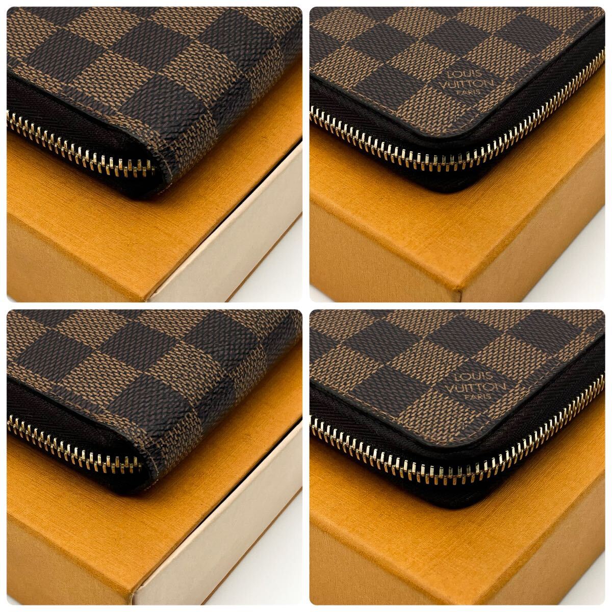 LOUIS VUITTON最高級美品ダミエエベヌジッピーウォレット LOUIS VUITTON最高級美品ダミエエベヌジッピーウォレット