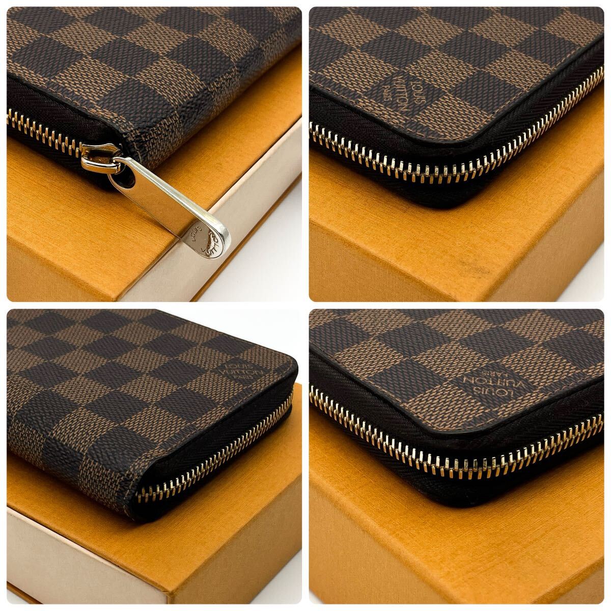 LOUIS VUITTON最高級美品ダミエエベヌジッピーウォレット LOUIS VUITTON最高級美品ダミエエベヌジッピーウォレット