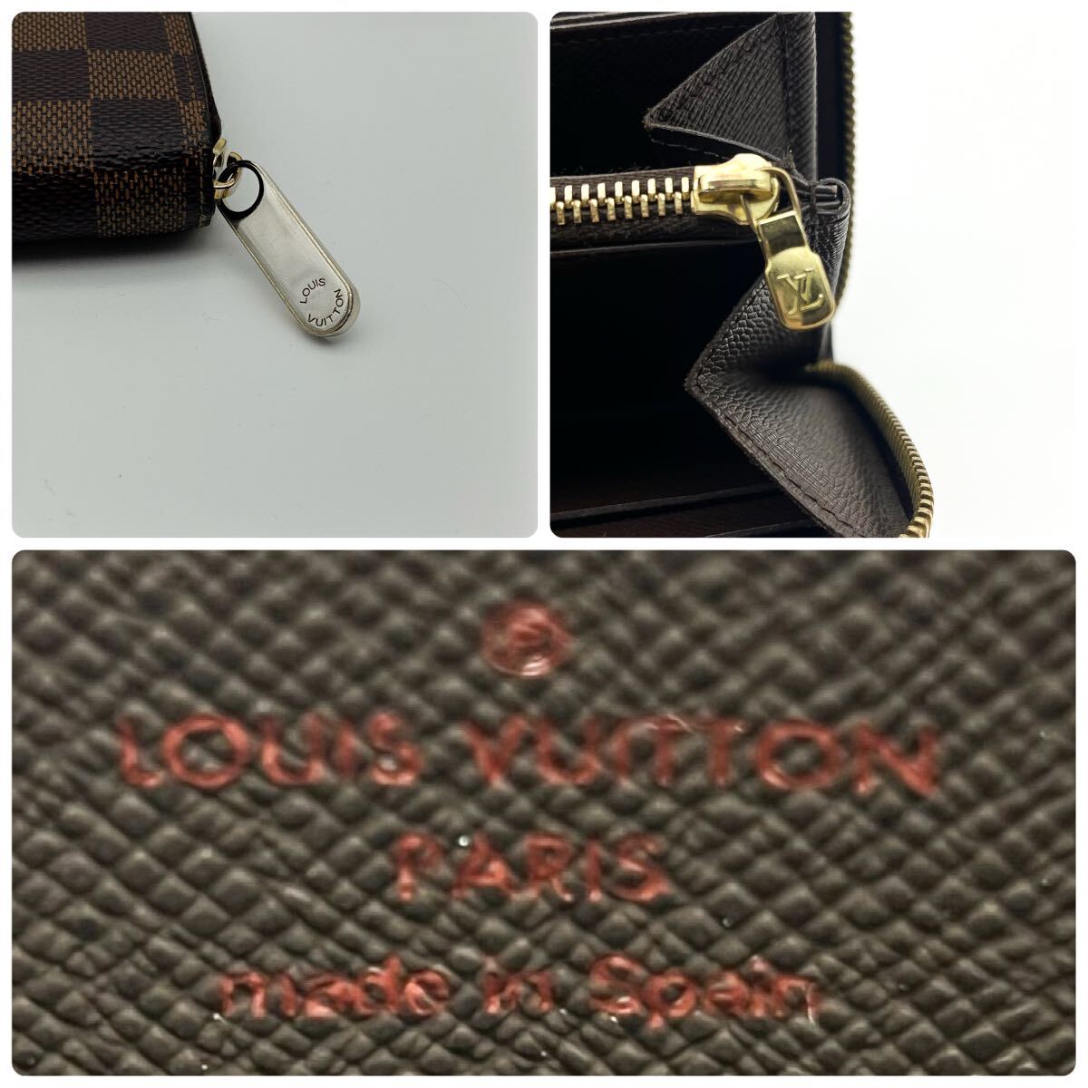 LOUIS VUITTON最高級美品ダミエエベヌジッピーウォレット LOUIS VUITTON最高級美品ダミエエベヌジッピーウォレット