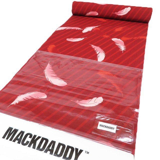 夏物 反物 小紋 浴衣 著物 未仕立て 新古品 セオアルファ カジュアル MACKDADDY 羽模様 茜色 多色 きもの北條 A1173-13
