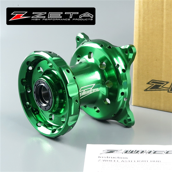 ◇KX250F/KX450F KX125 Z-WHEEL アステライトハブ フロント/グリーン 展示品/ホイールハブ (W41-21114)