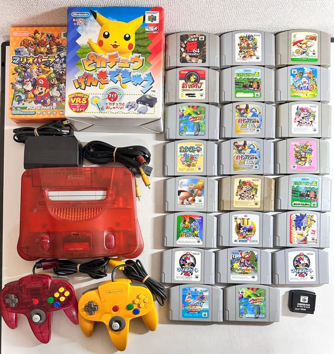 H】 Nintendo 任天堂 ニンテンドー64 本体 1 コントローラー 2 H】 Nintendo 任天堂 ニンテンドー64 本体 1 コントローラー 2