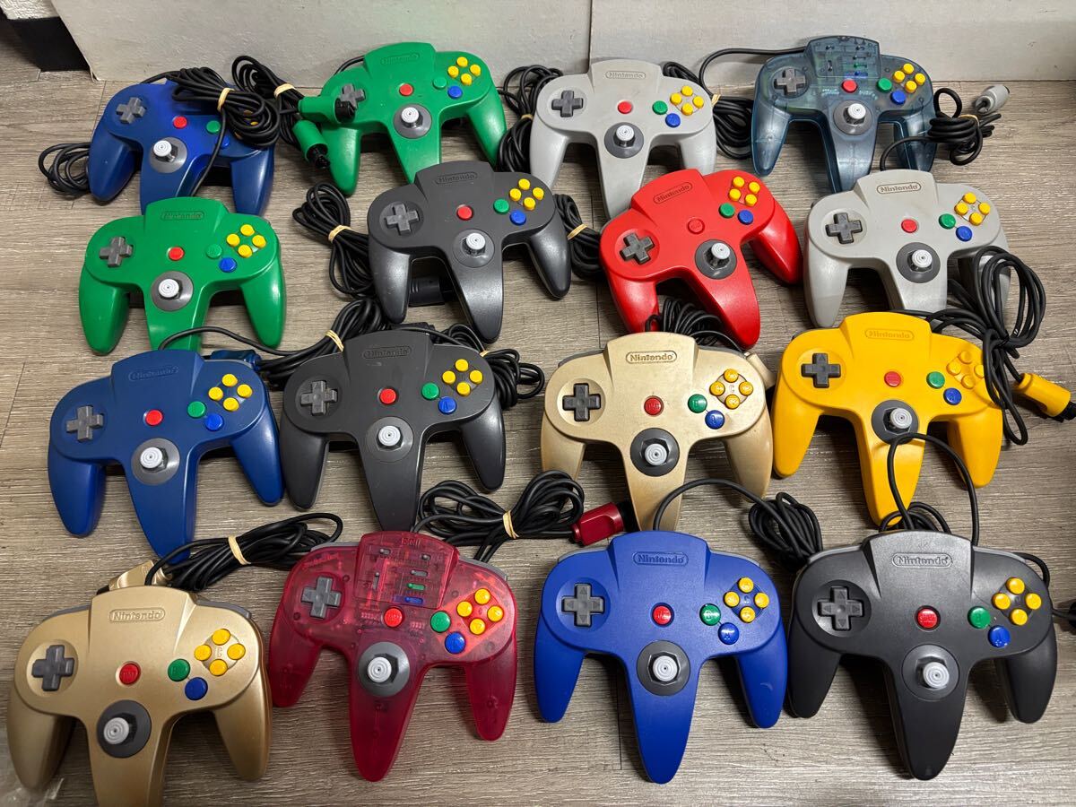 ☆ N64 ☆ ニンテンドウ64 コントローラー 16個 まとめ売り 未 ☆ N64 ☆ ニンテンドウ64 コントローラー 16個 まとめ売り 未
