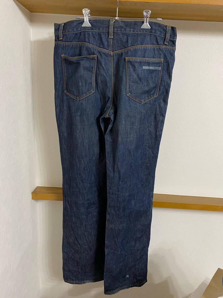定価13万円 プラダ デニム ジーンズ メンズ PRADAロゴ ブルー 定価13万円 プラダ デニム ジーンズ メンズ PRADAロゴ ブルー