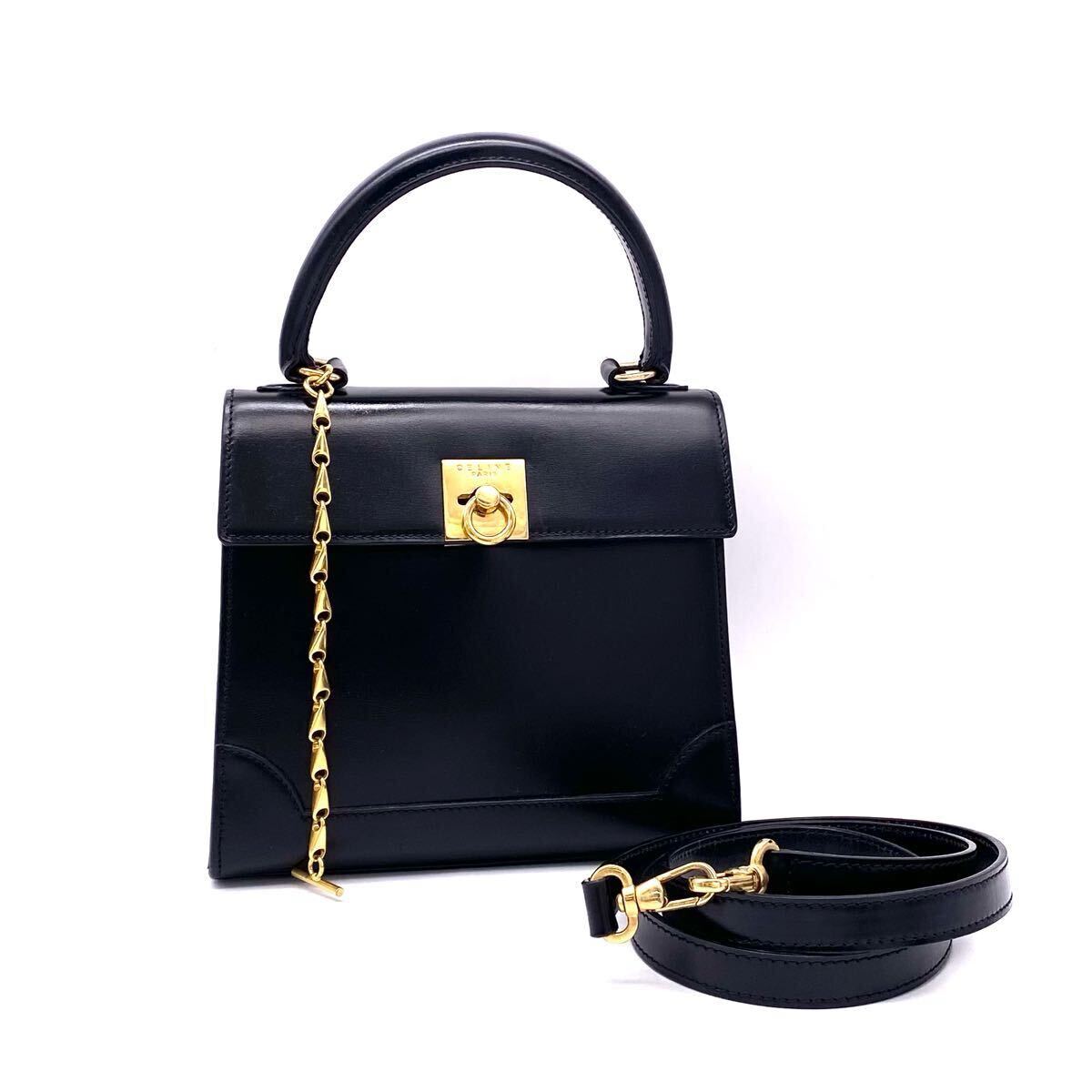 1円 良品 CELINE セリーヌ ガンチーニ 2way ボックス カーフ 1円 良品 CELINE セリーヌ ガンチーニ 2way ボックス カーフ