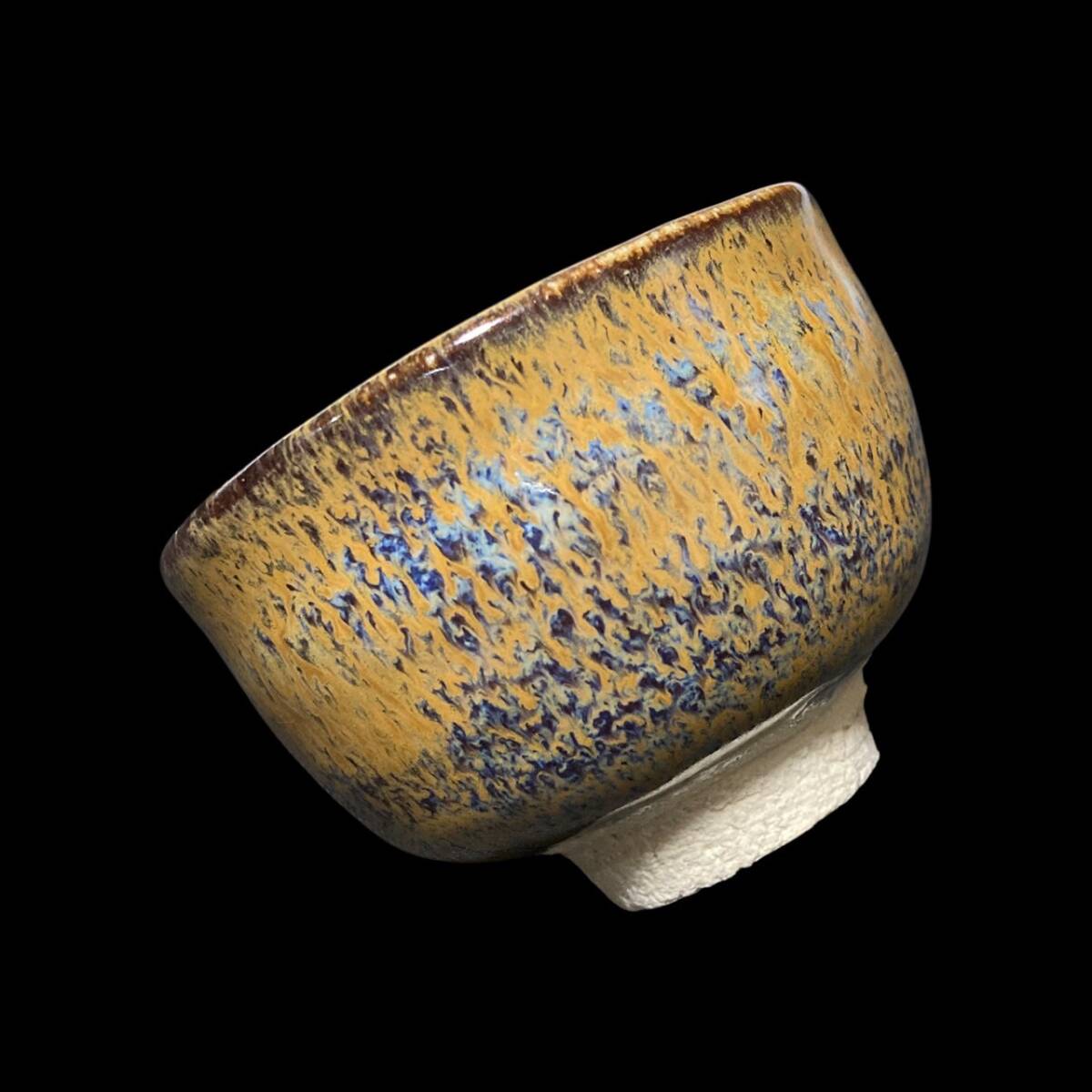 木村盛康 耀黄天目 ぐい呑み 盃 共箱 栞付き 酒器 陶磁器 骨董 木村盛康 耀黄天目 ぐい呑み 盃 共箱 栞付き 酒器 陶磁器 骨董