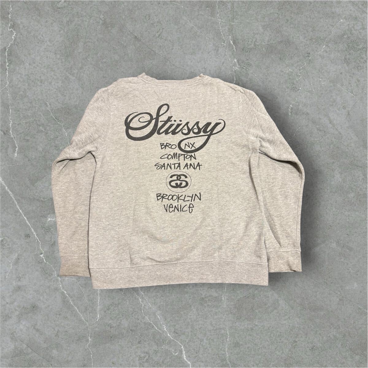 オススメ stussy 裏起毛スウェットトレーナー グレー サイズS オススメ stussy 裏起毛スウェットトレーナー グレー サイズS