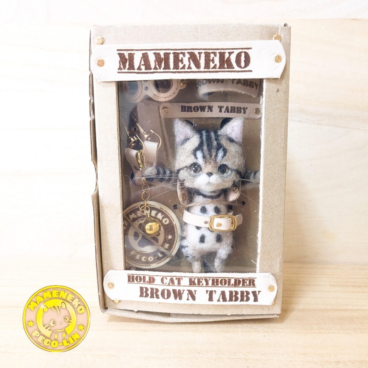 豆猫PECO-LIN HOLD CAT キーホルダー 5周年記念特別仕様 豆猫PECO-LIN HOLD CAT キーホルダー 5周年記念特別仕様