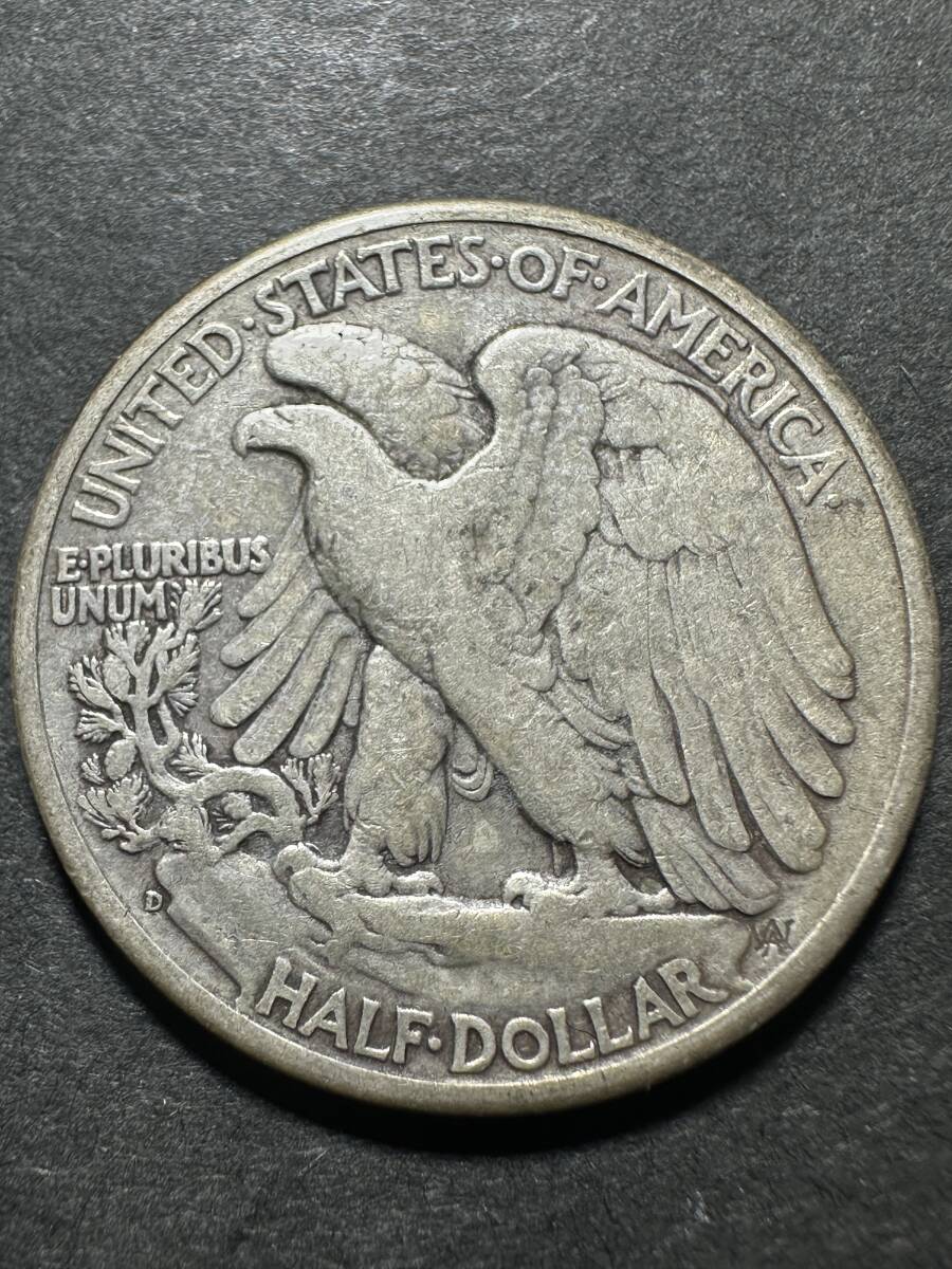 未使用　1945年　ウォーキングリバティ ハーフダラー　銀貨 50セント 1945年 ウォーキングリバティ ハーフダラー 銀貨 50セント