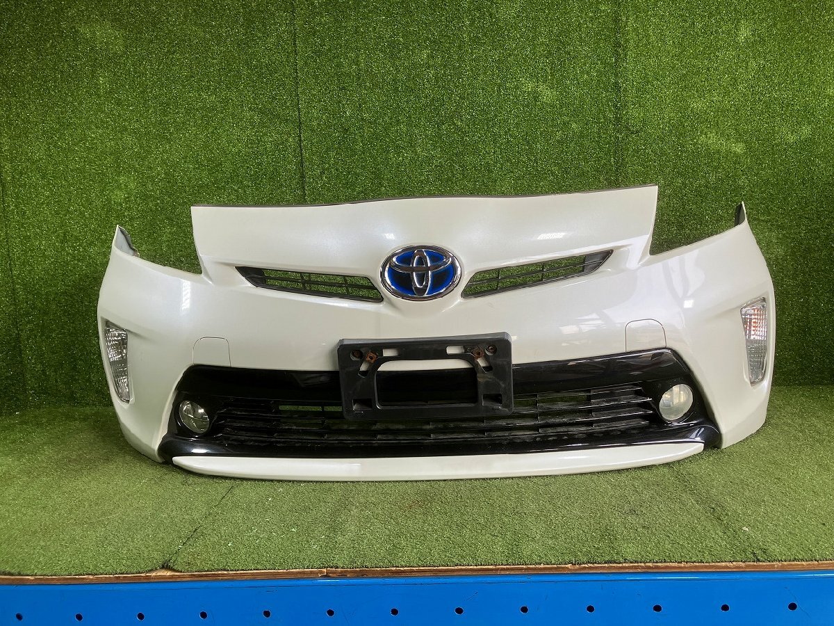 S管理77761 H24 プリウス ZVW30】★後期 フロント バンパー★070 ホワイトパールクリスタルシャイン