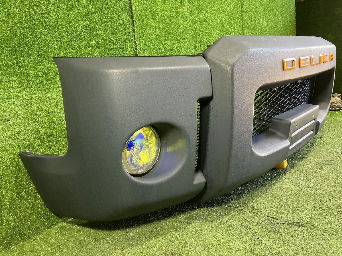 S管理77860 H19 デリカD5 CV5W】希少 入荷★フロント バンパー プロテクターガード 大型コーナープロテクター付き★※フォグ要交換??！