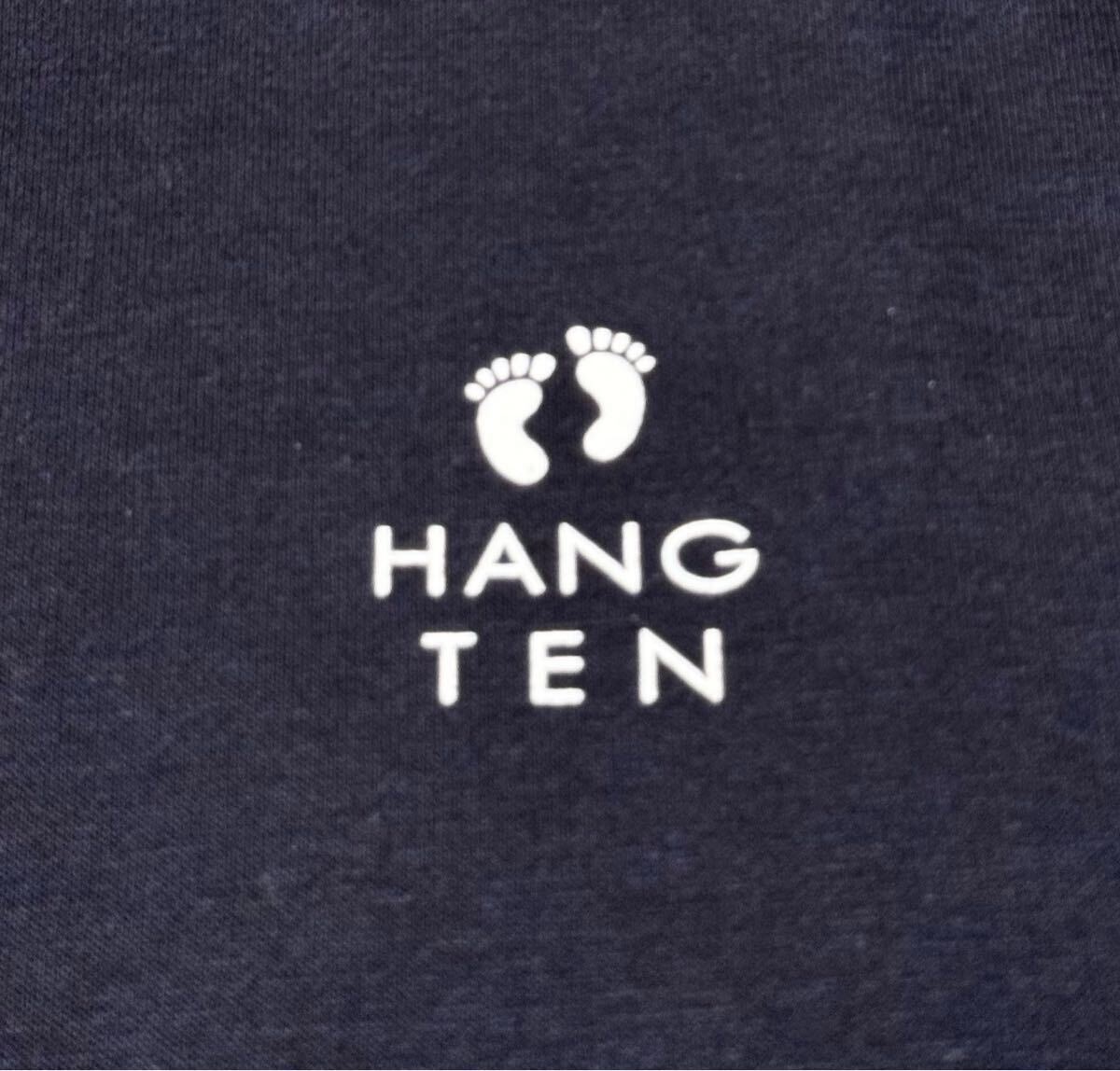 (送料無料)新品未使用品 HANGTENハンテン バックプリント 裏起毛 スウェット メンズトレーナー☆ネイビー☆サイズL胸囲96〜104身長175〜185