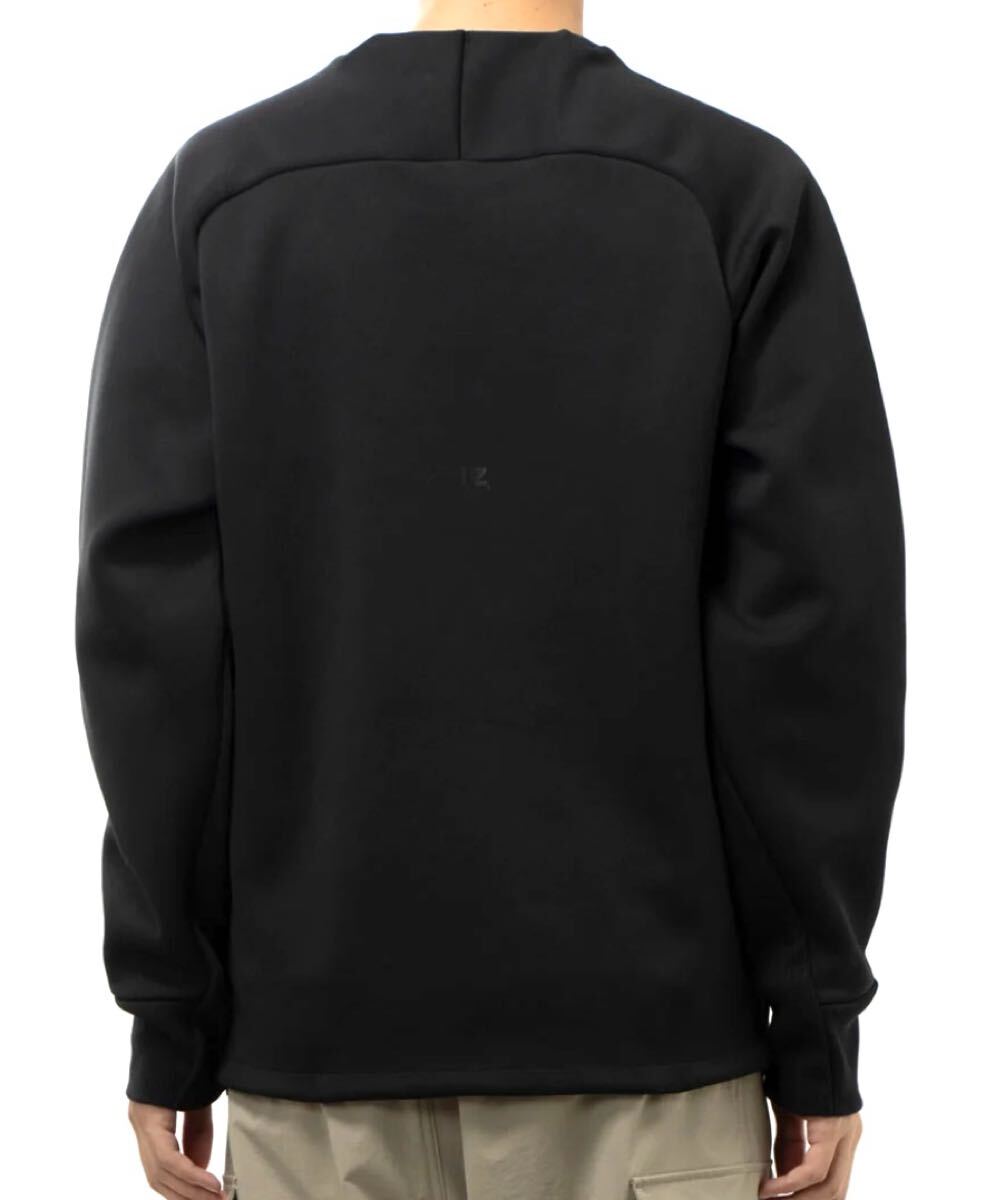 (送料無料)新品未使用品 adidas アディダス 高品質 保温 クルーネック メンズ スウェット トレーナー☆ブラック ☆サイズM 胸囲89〜92㎝
