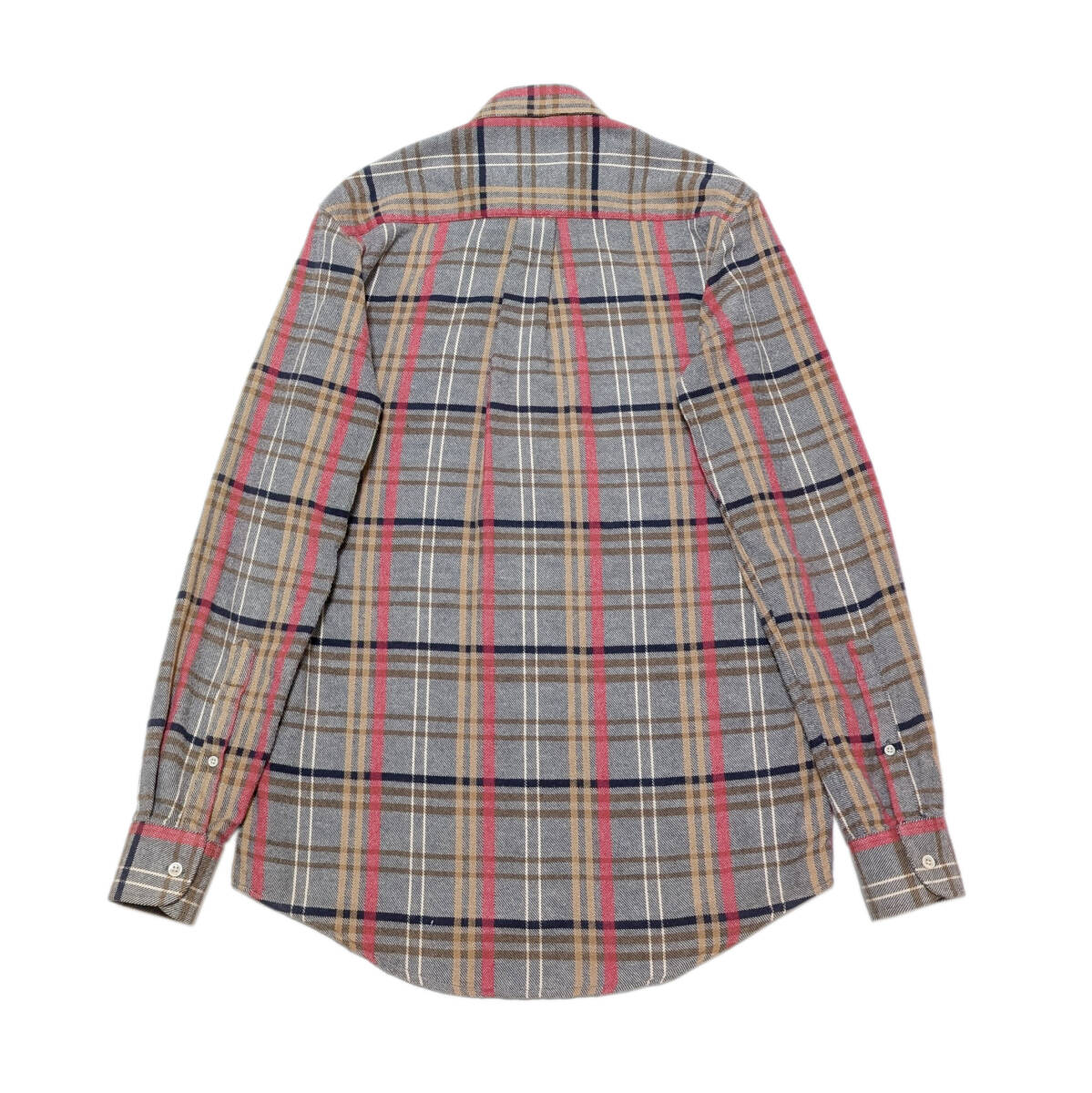 Our Legacy フランネル ブルー×ブラウンチェック ウールシャツ 46