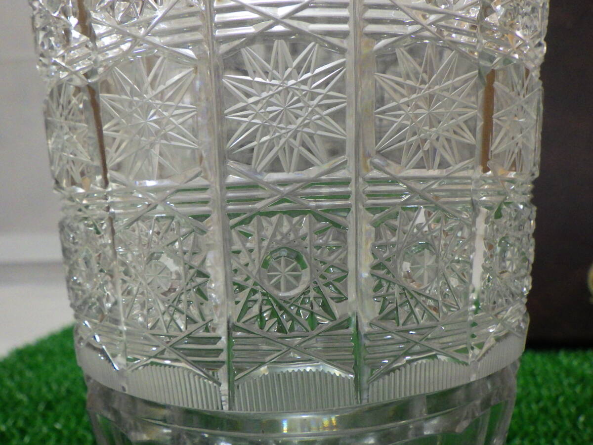 ボヘミアグラス 花瓶|高さ約30㎝|130/500/13|MADE IN ボヘミアグラス 花瓶|高さ約30㎝|130/500/13|MADE IN