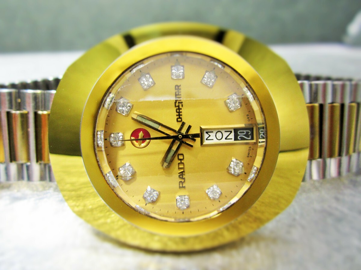 美品 カットガラス綺麗 ラドー RADO ダイヤスター 自動巻き 美品 カットガラス綺麗 ラドー RADO ダイヤスター 自動巻き