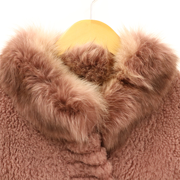 FUR Stillany by OSFUR 毛皮 ショートコート サイズ9 ピンク系【yy】【中古】4000062810000048