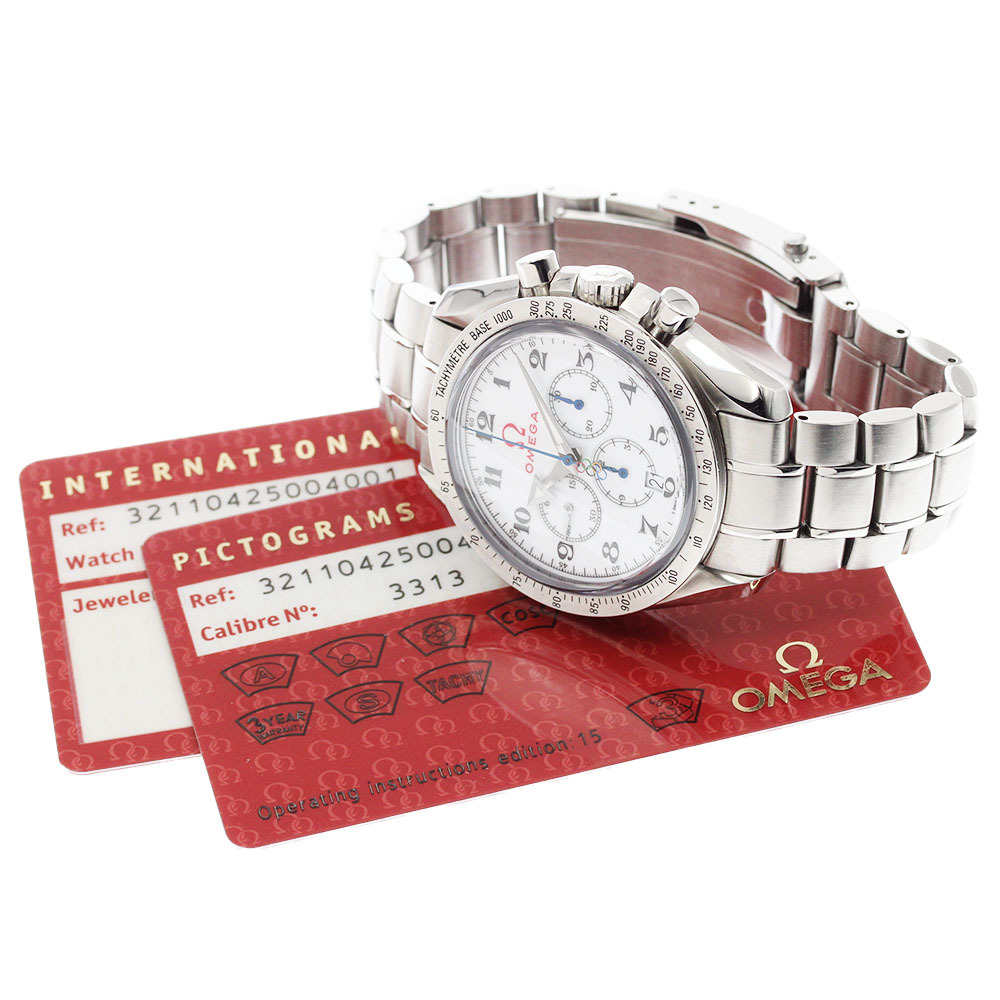  Omega OMEGA 321.10.42.50.04.001 Speedmaster Broad Arrow Olympic самозаводящиеся часы мужской хорошая вещь с гарантией ._877507