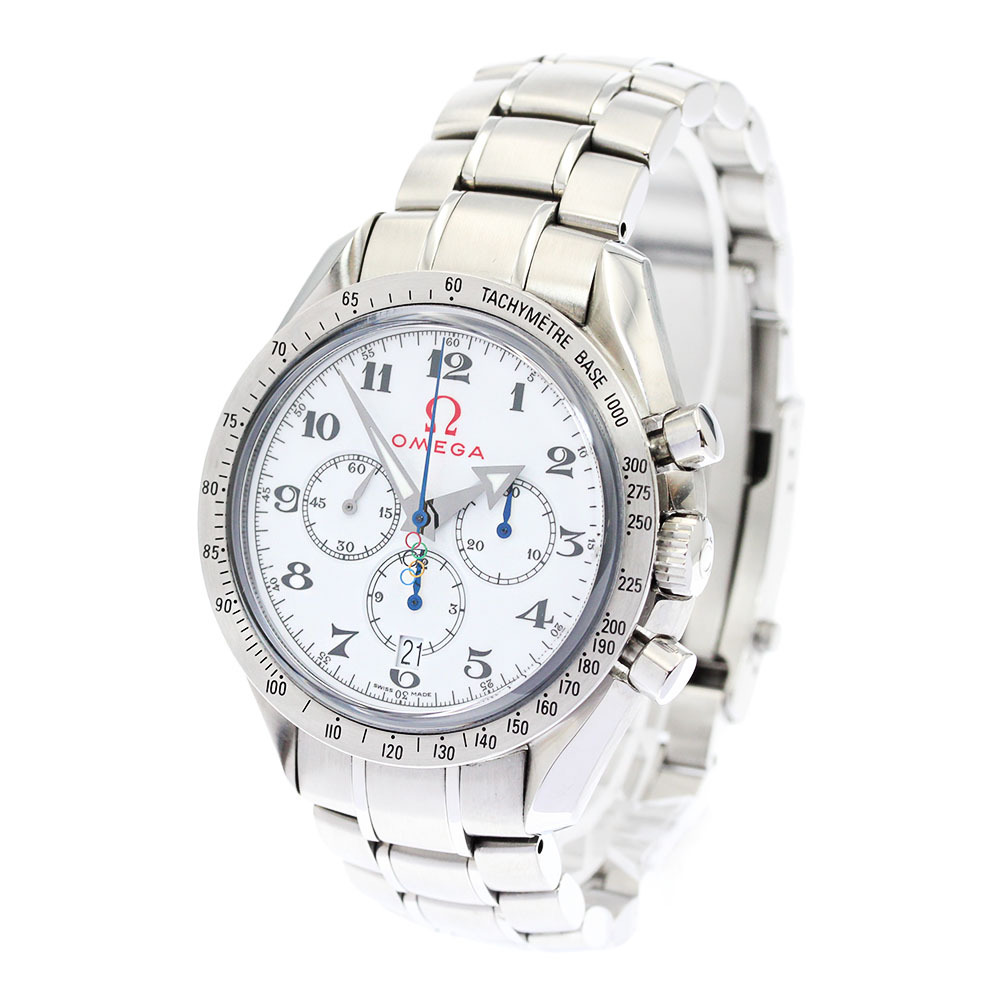  Omega OMEGA 321.10.42.50.04.001 Speedmaster Broad Arrow Olympic самозаводящиеся часы мужской хорошая вещь с гарантией ._877507
