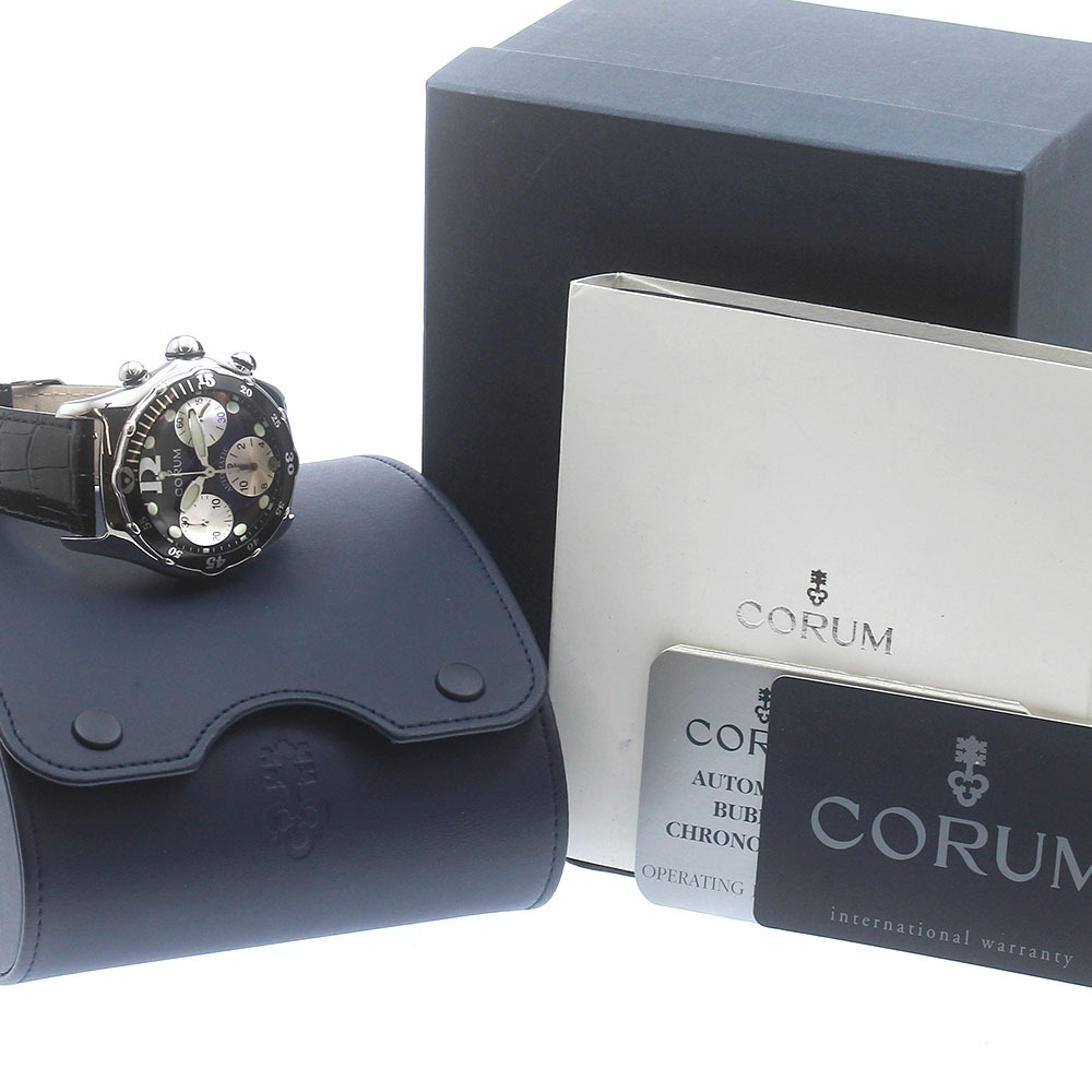  Corum CORUM 285.180.20 Bubble хронограф самозаводящиеся часы мужской коробка * с гарантией ._868519