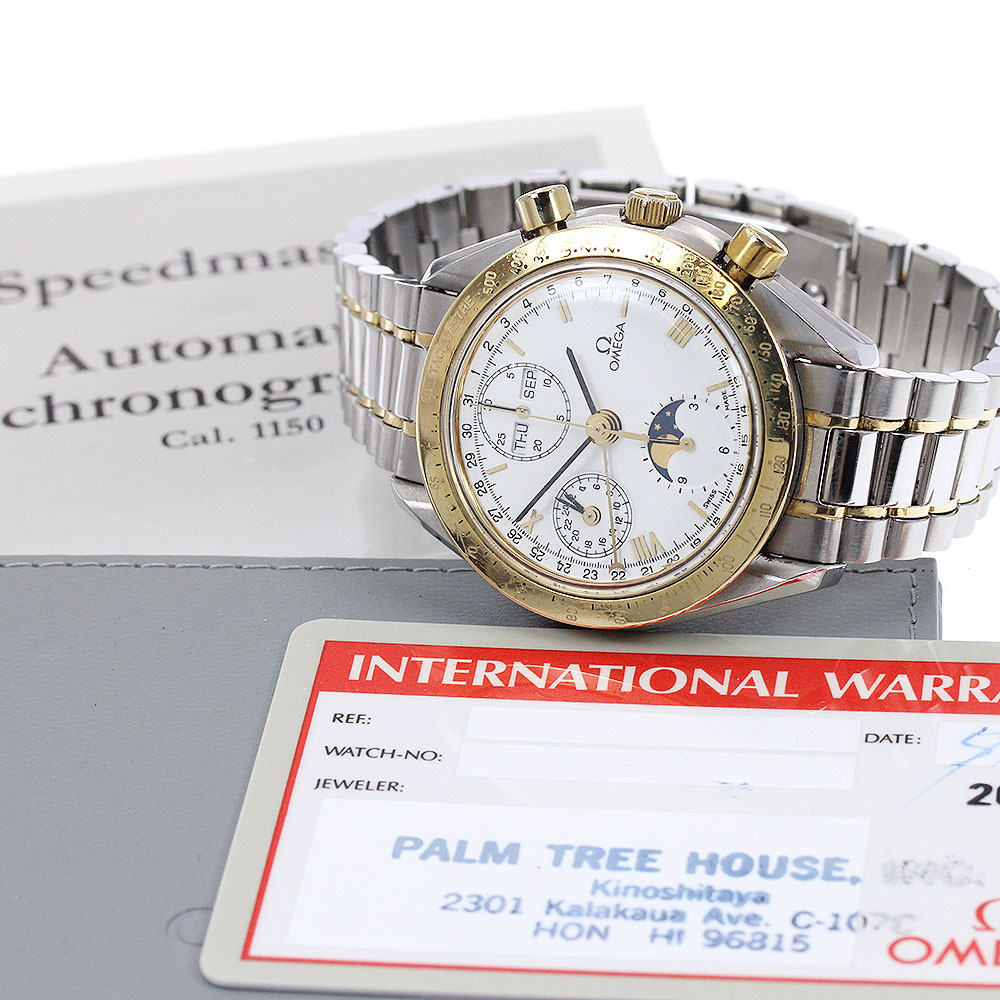  Omega OMEGA 3331.20 Speedmaster хронограф Triple календарь YG оправа самозаводящиеся часы мужской с гарантией ._868301