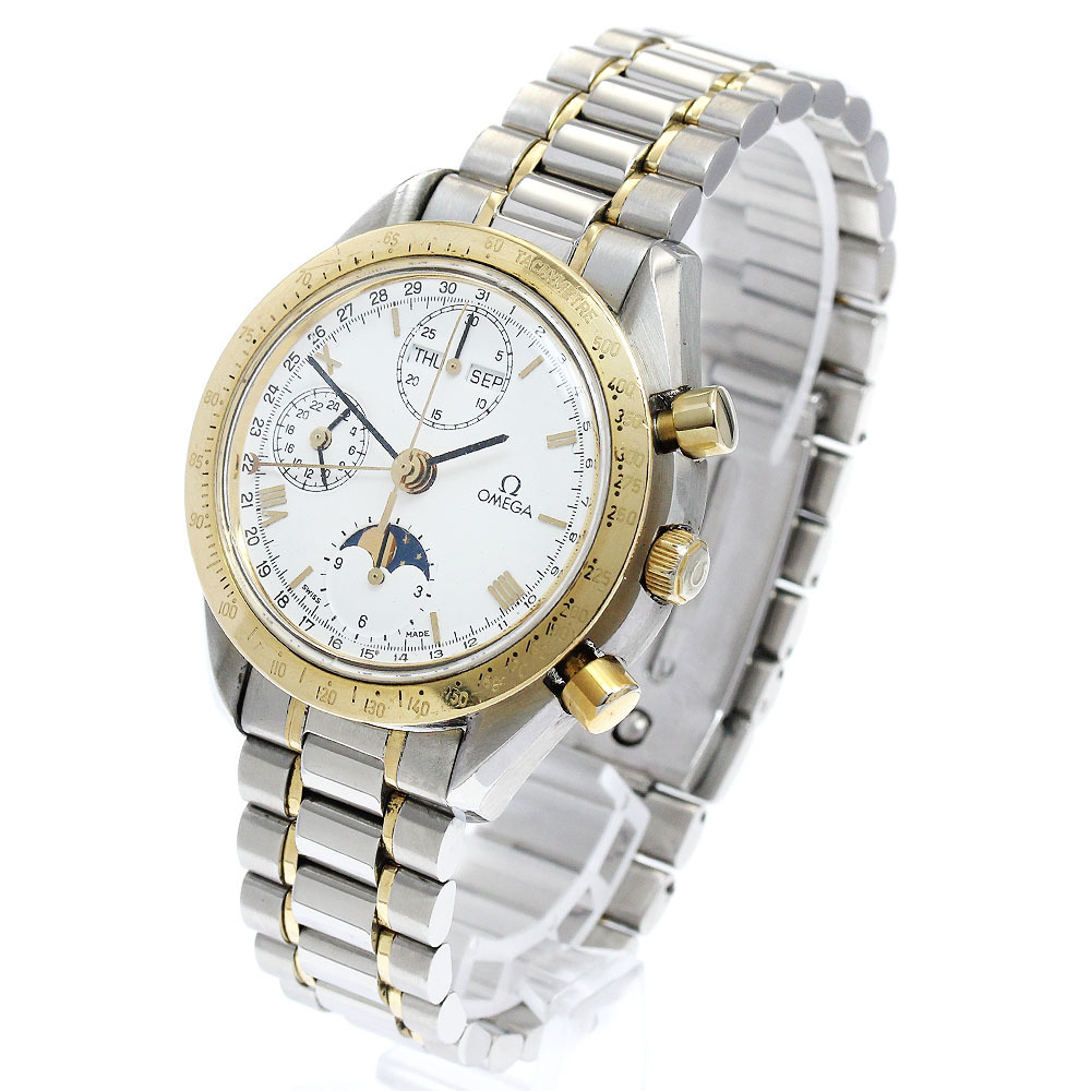  Omega OMEGA 3331.20 Speedmaster хронограф Triple календарь YG оправа самозаводящиеся часы мужской с гарантией ._868301
