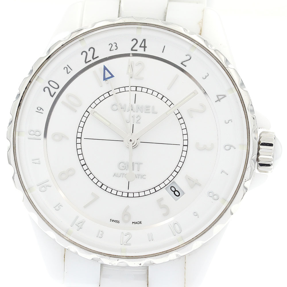 シャネル CHANEL J12 白セラミック GMT 自動巻き メンズ _872457
