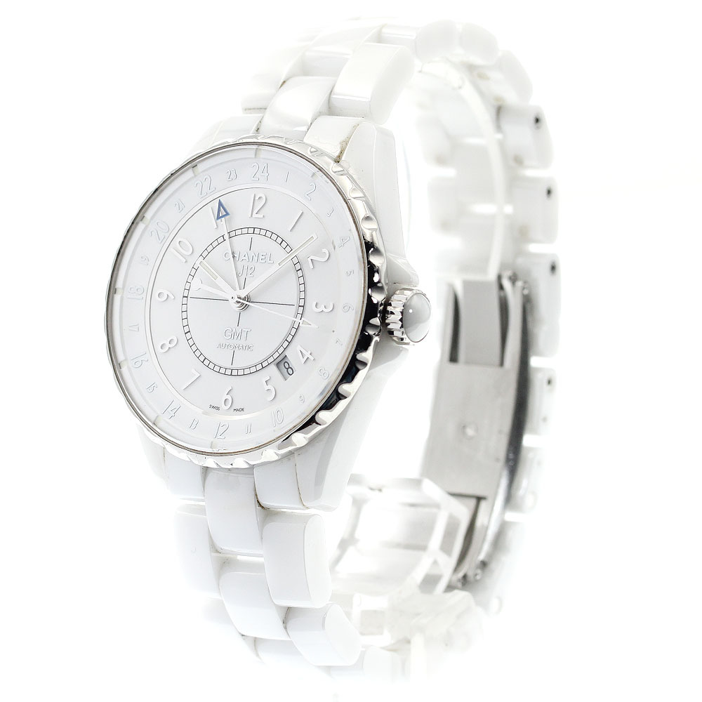 シャネル CHANEL J12 白セラミック GMT 自動巻き メンズ _872457