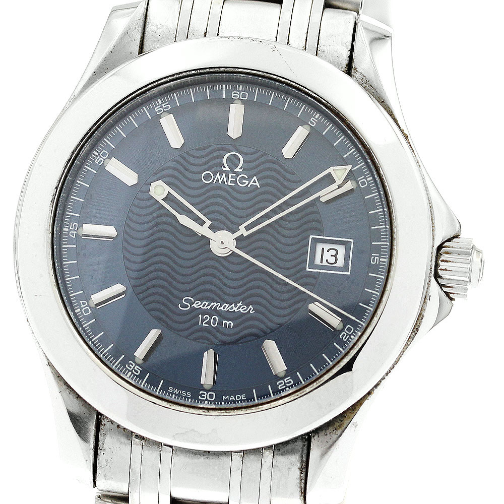 オメガ OMEGA 2511.81 シーマスター120 デイト クォーツ メンズ 保証書付き_877151