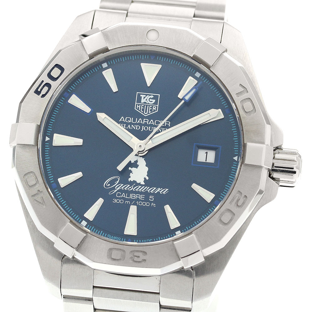 タグホイヤー TAG HEUER WAY2117 アクアレーサー 小笠原諸島500本限定モデル デイト 自動巻き メンズ 良品 _881823【ev15】_画像1