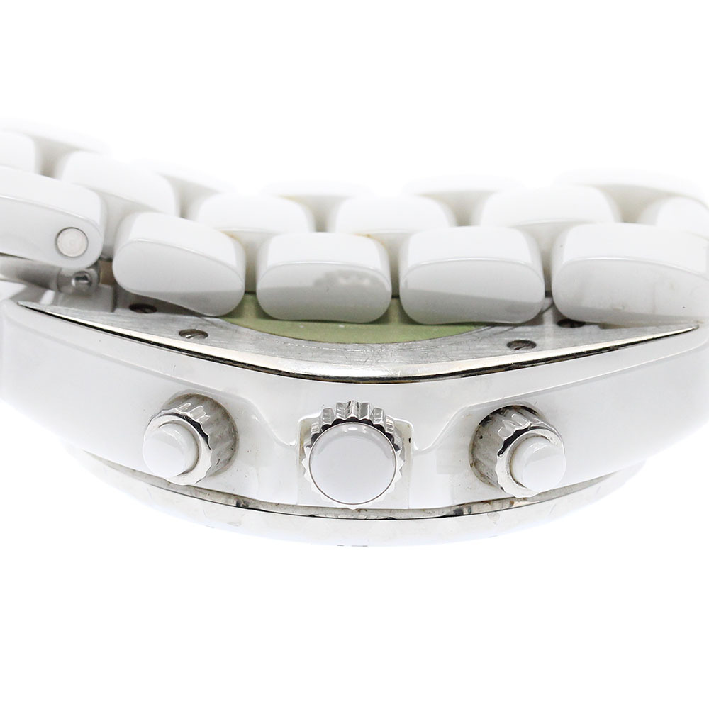 シャネル CHANEL H1007 J12 白セラミック デイト クロノグラフ 自動巻き メンズ 保証書付き_880330