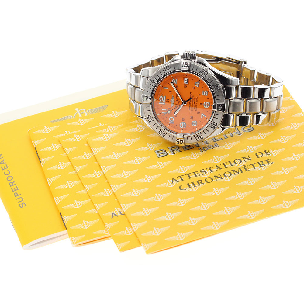 ブライトリング BREITLING A17360 スーパーオーシャン デイト 自動(dòng)巻き メンズ 保証書付き_861580