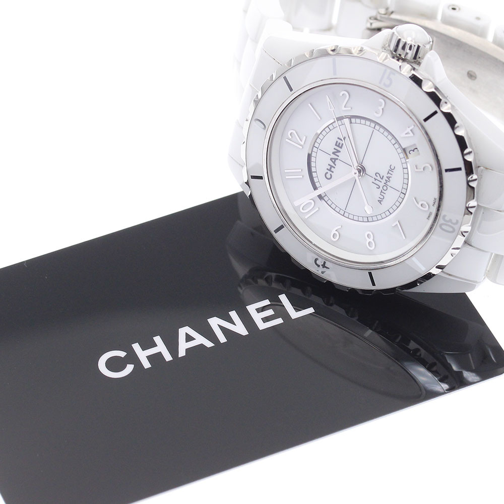 シャネル CHANEL H2981 J12 白セラミック 自動巻き メンズ 保証書付き_882784